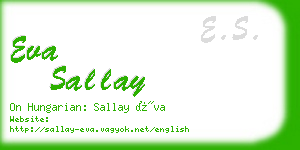 eva sallay business card